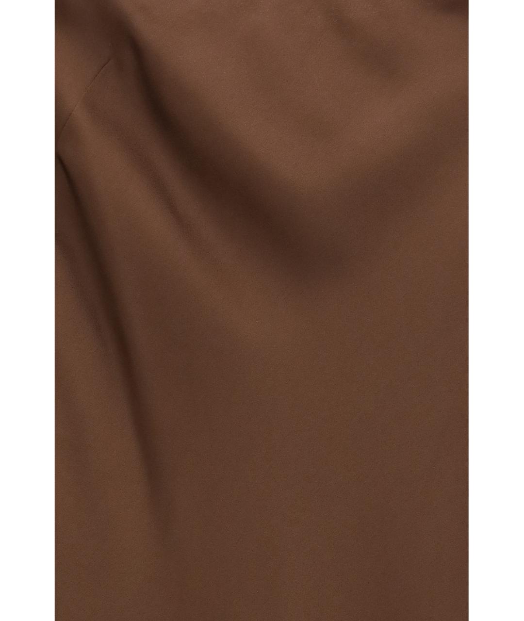 FORTE FORTE Коричневое ацетатное вечернее платье, фото 3