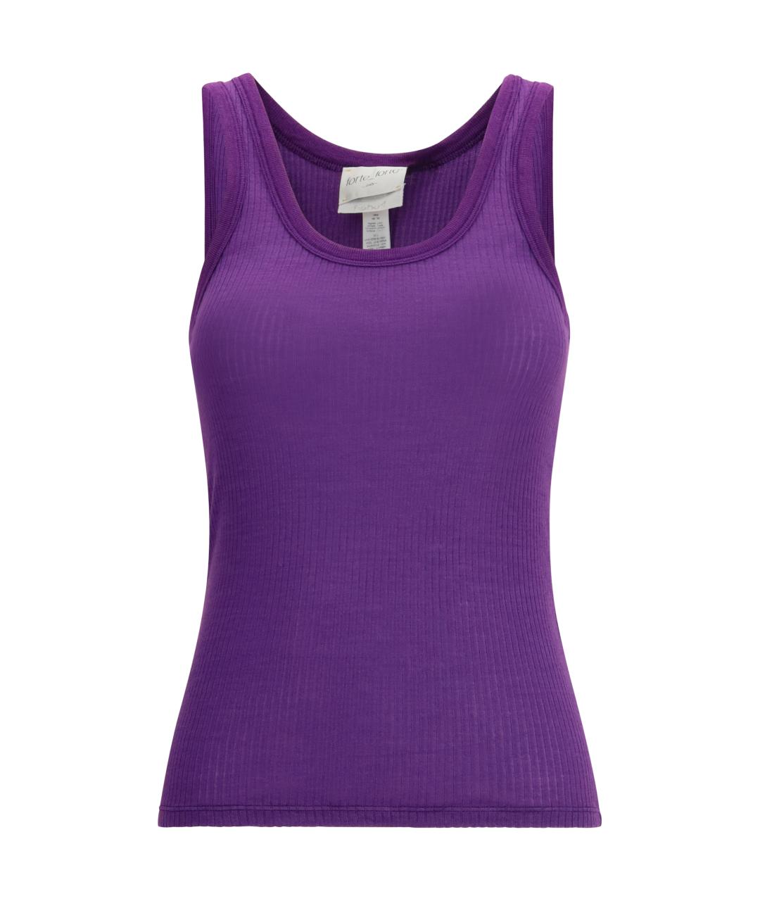 FORTE FORTE Фиолетовая шерстяная майка, фото 1