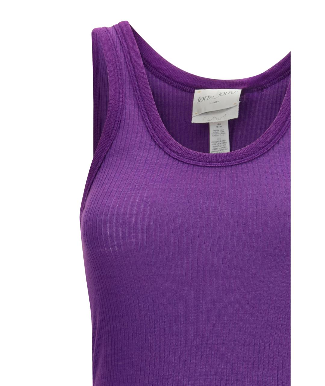 FORTE FORTE Фиолетовая шерстяная майка, фото 3