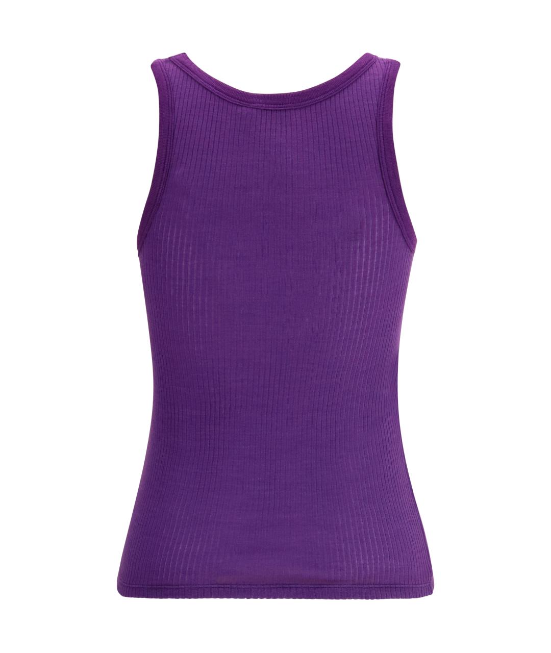 FORTE FORTE Фиолетовая шерстяная майка, фото 2