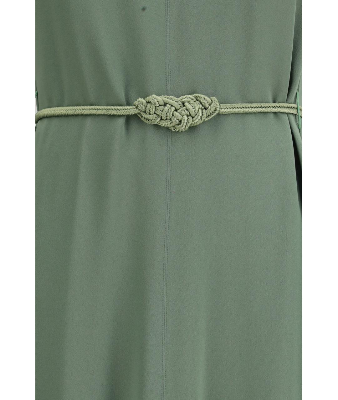FORTE FORTE Хаки вискозное повседневное платье, фото 3