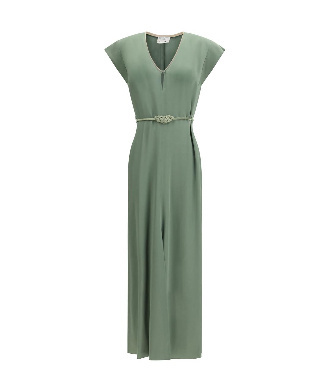 FORTE FORTE Хаки вискозное повседневное платье, фото 1