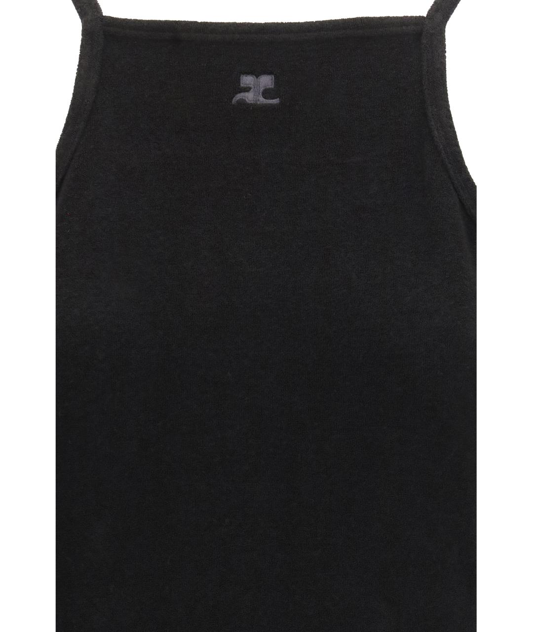 COURREGES Черное вискозное повседневное платье, фото 3