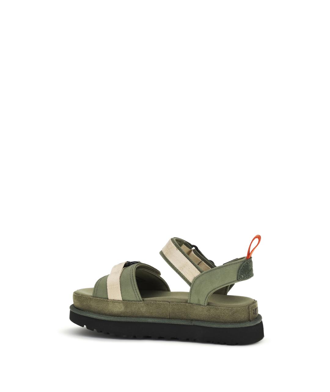 UGG AUSTRALIA Хаки текстильные босоножки, фото 3