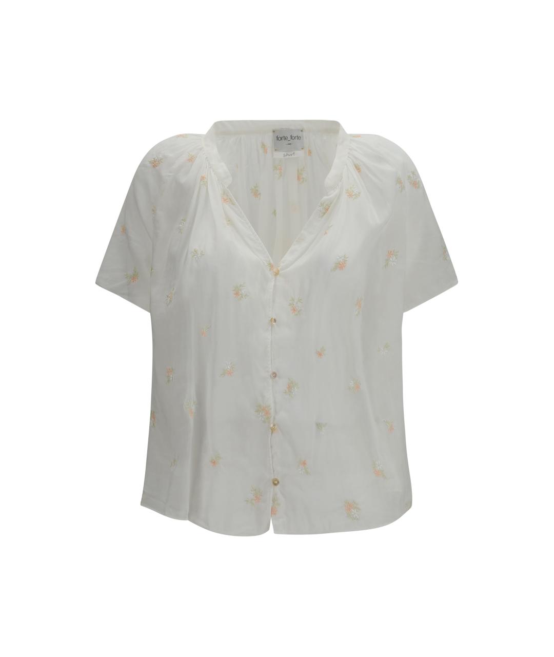 FORTE FORTE Белая хлопковая рубашка, фото 1