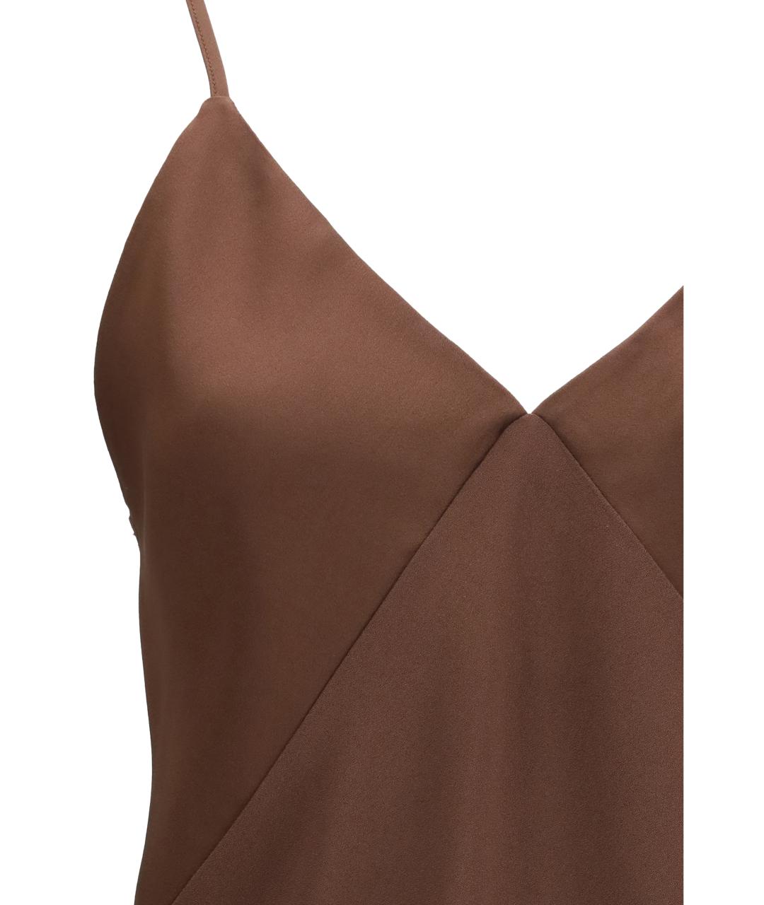 FORTE FORTE Коричневая синтетическая майка, фото 3