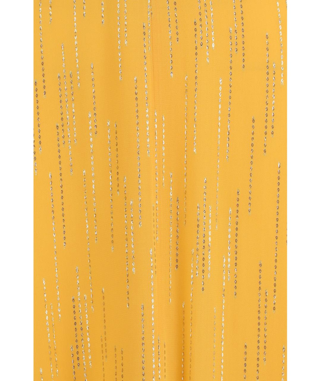 FORTE FORTE Горчичное вискозное вечернее платье, фото 3