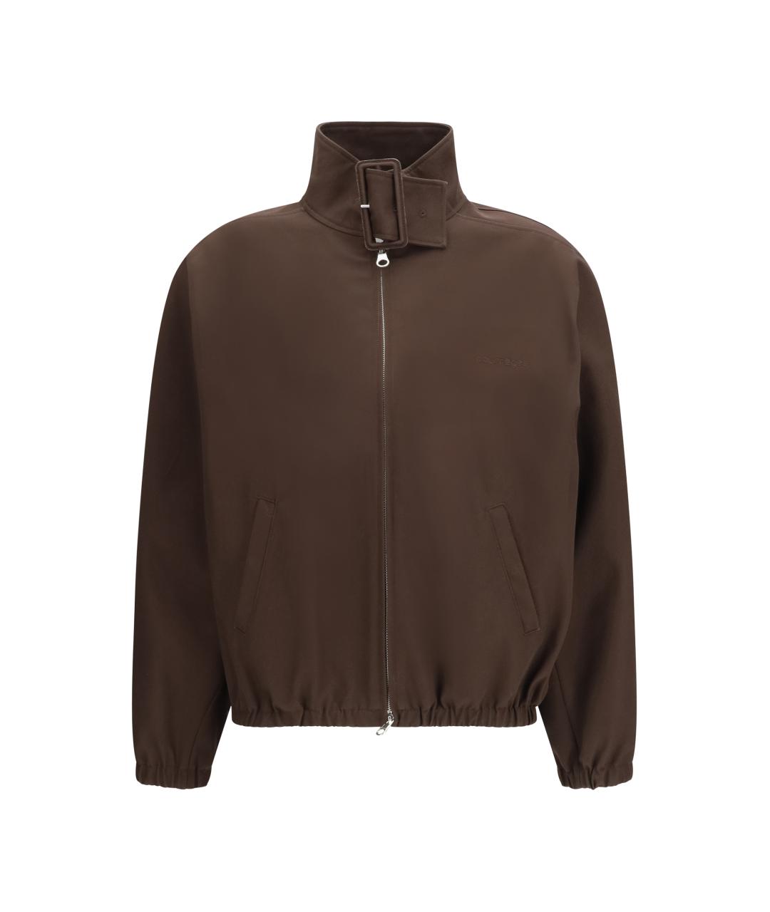 COURREGES Коричневая полиэстеровая куртка, фото 1