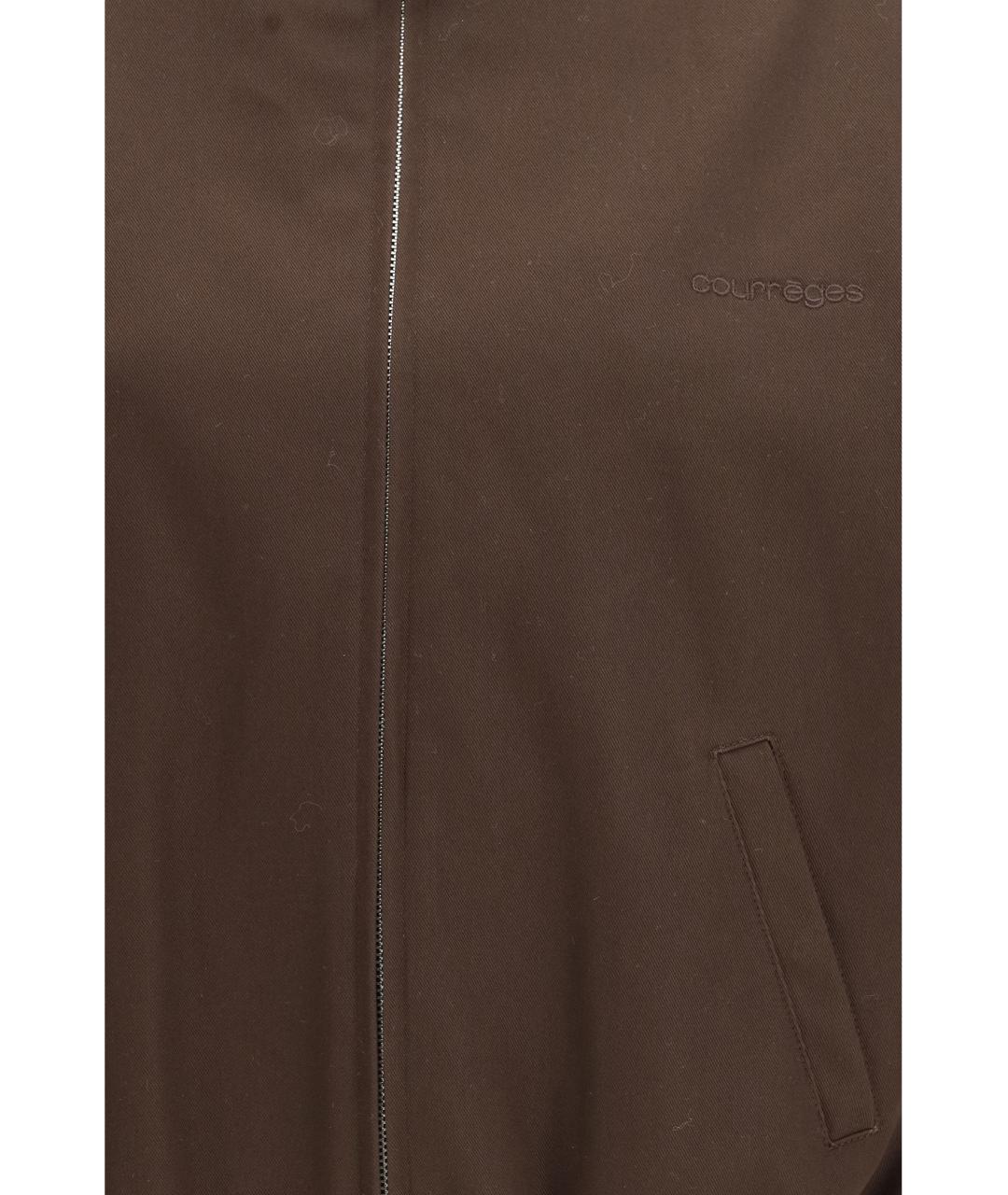 COURREGES Коричневая полиэстеровая куртка, фото 3