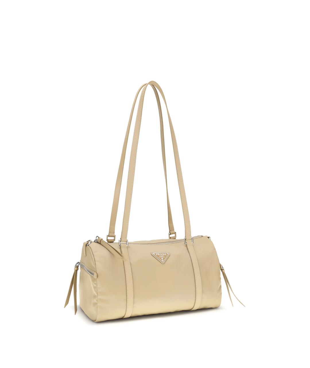PRADA Бежевая тканевая сумка через плечо, фото 2