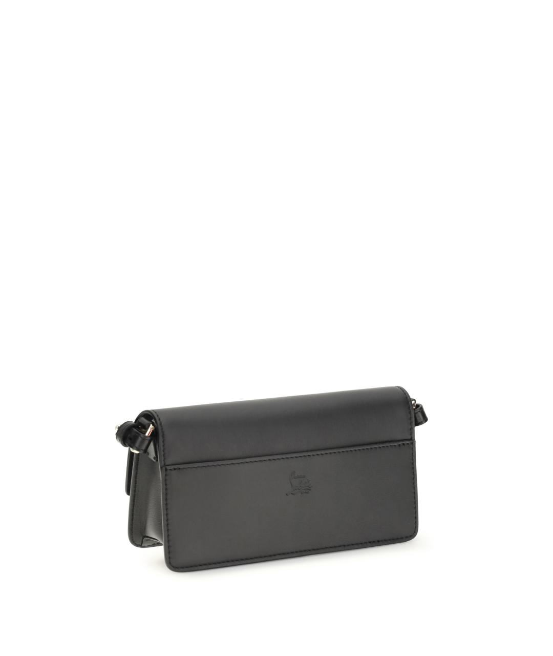 CHRISTIAN LOUBOUTIN Черная кожаная сумка через плечо, фото 3