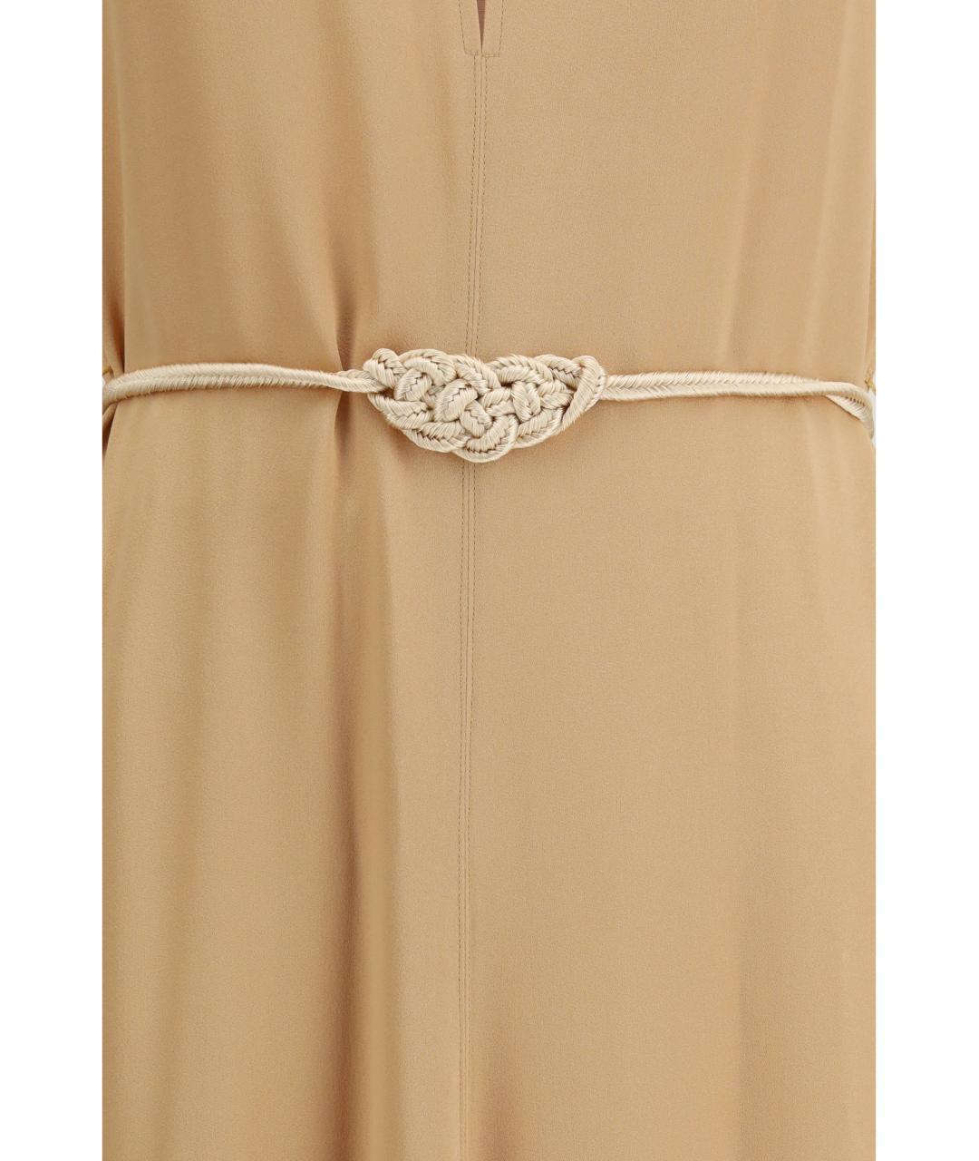 FORTE FORTE Бежевое вискозное повседневное платье, фото 3