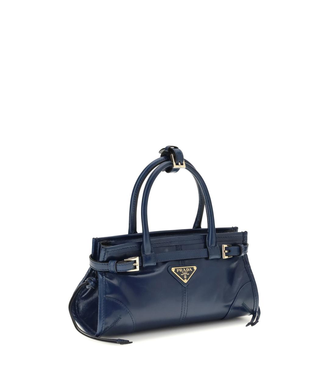 PRADA Синяя кожаная сумка тоут, фото 2