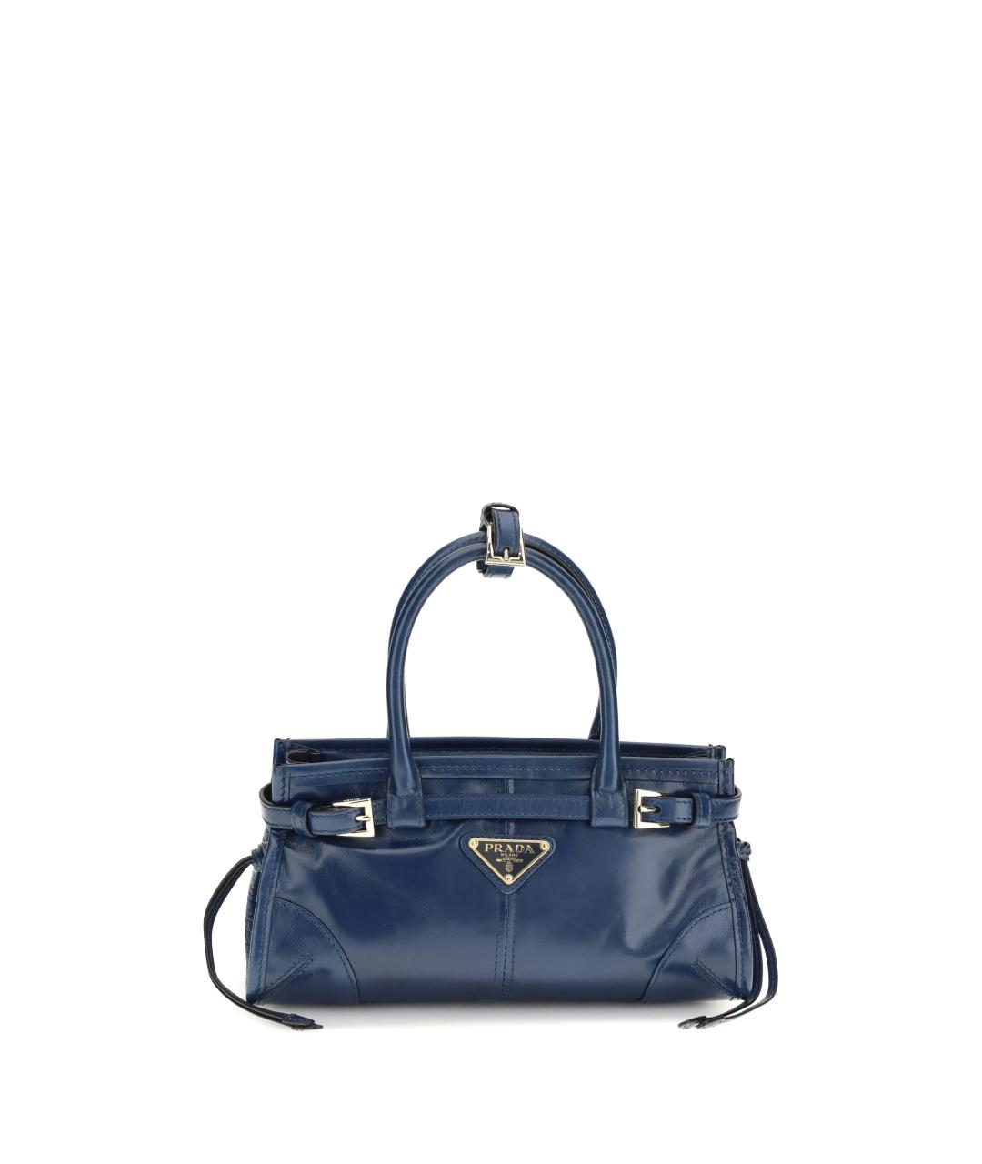 PRADA Синяя кожаная сумка тоут, фото 1