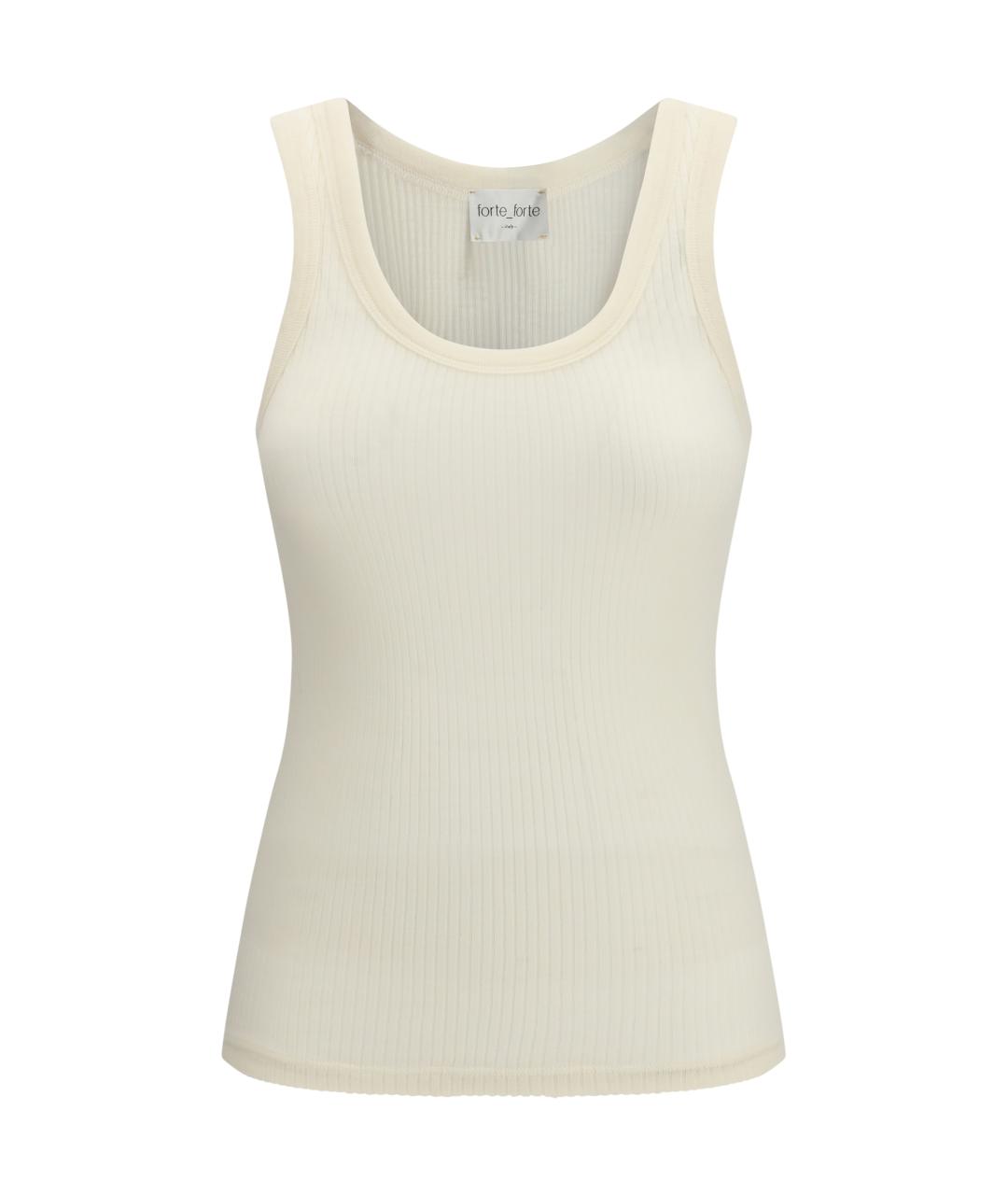 FORTE FORTE Бежевая шерстяная майка, фото 1