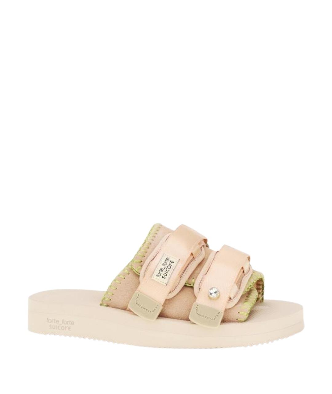 FORTE FORTE Бежевые текстильные сандалии, фото 1