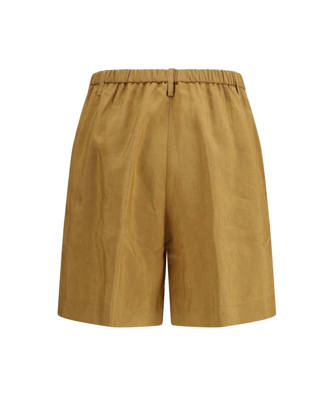 FORTE FORTE Горчичные льняные шорты, фото 1