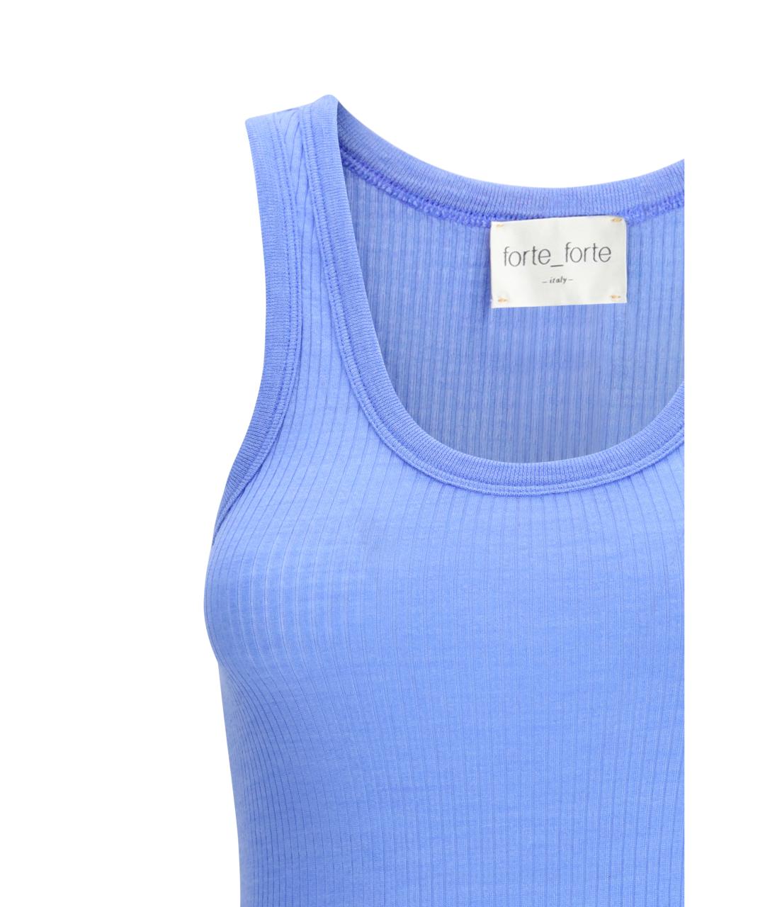 FORTE FORTE Голубая шерстяная майка, фото 3