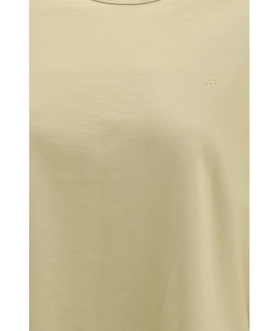 FORTE FORTE Бежевая хлопковая футболка, фото 3