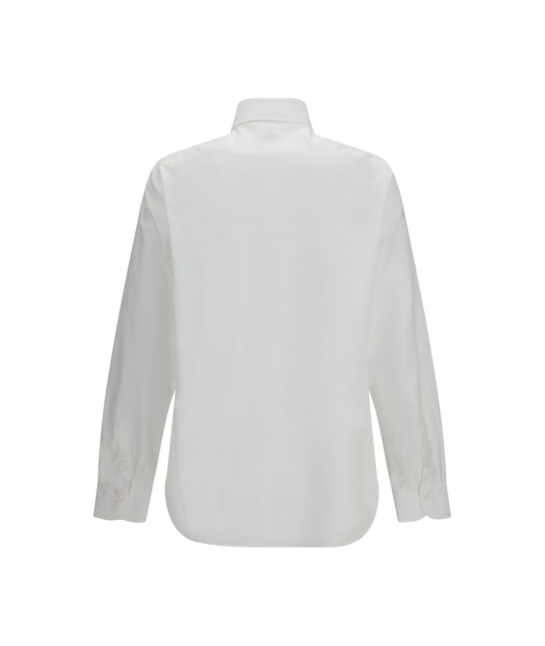 FINAMORE Белая хлопковая классическая рубашка, фото 2
