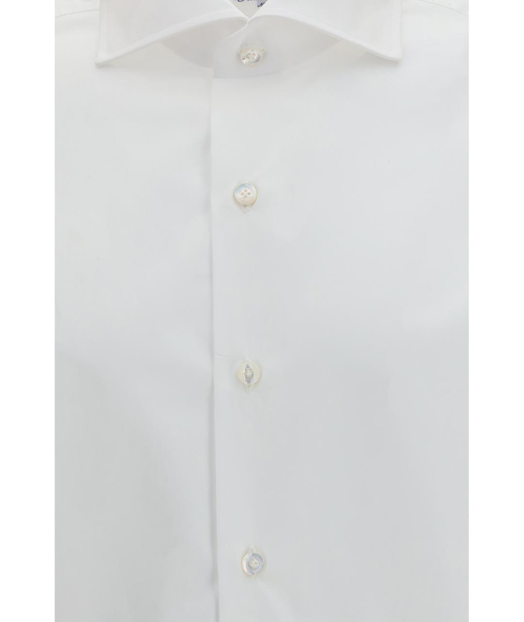 FINAMORE Белая хлопковая классическая рубашка, фото 3