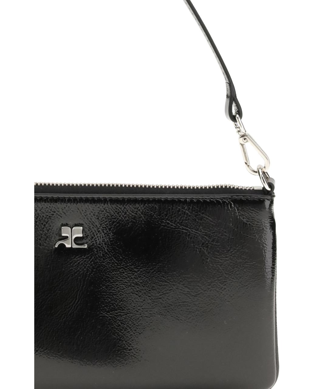 COURREGES Черная кожаная сумка через плечо, фото 4