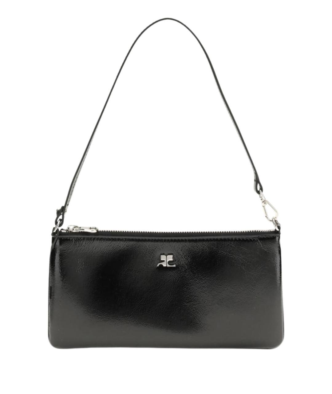 COURREGES Черная кожаная сумка через плечо, фото 1