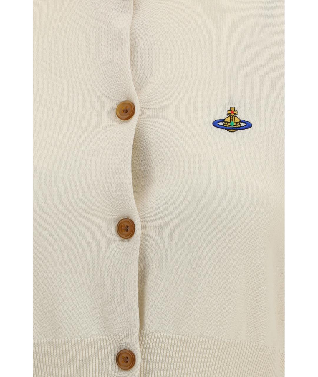 VIVIENNE WESTWOOD Бежевый хлопковый кардиган, фото 3