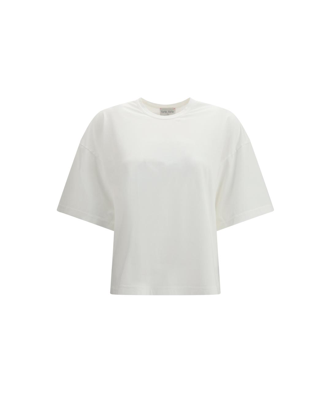FORTE FORTE Белая хлопковая футболка, фото 1