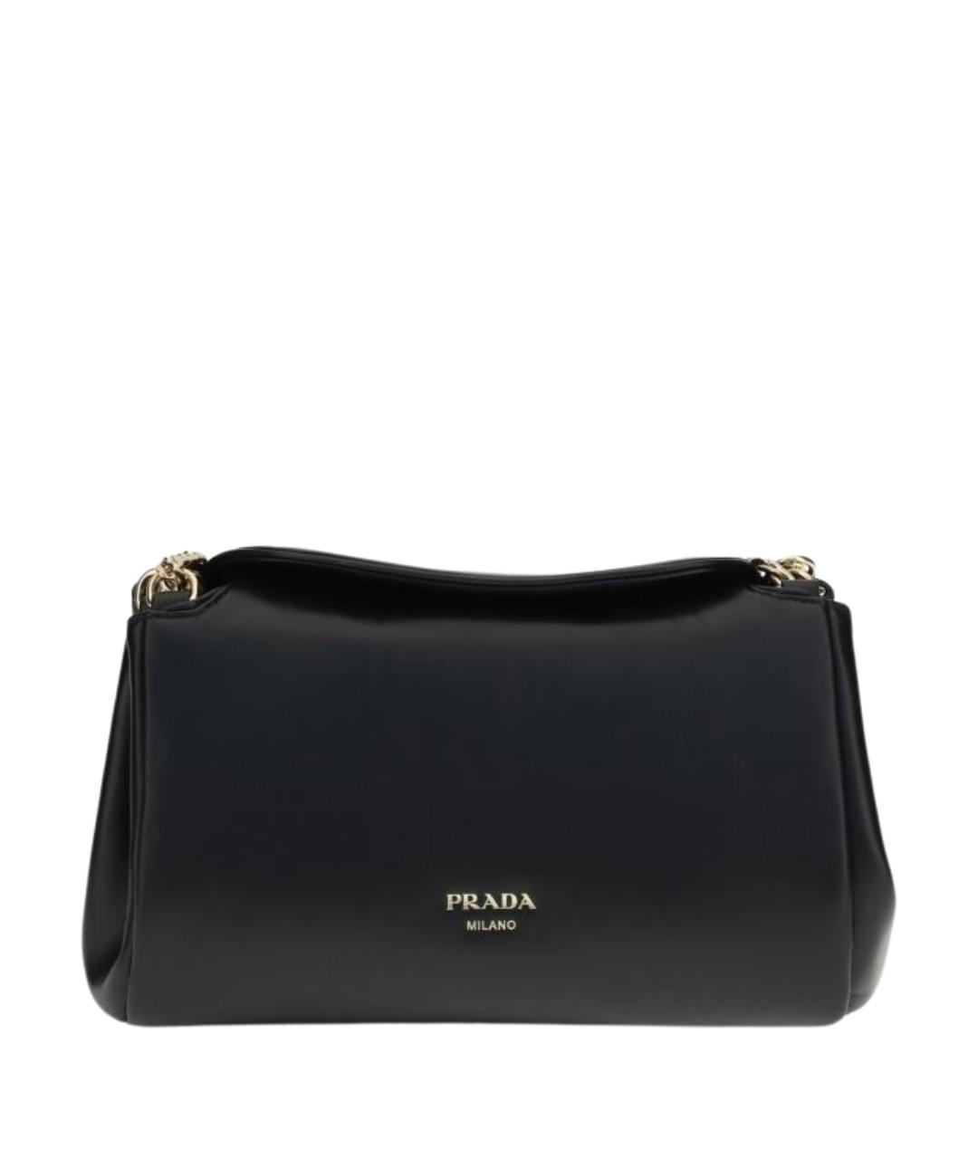 PRADA Черная кожаная сумка через плечо, фото 1