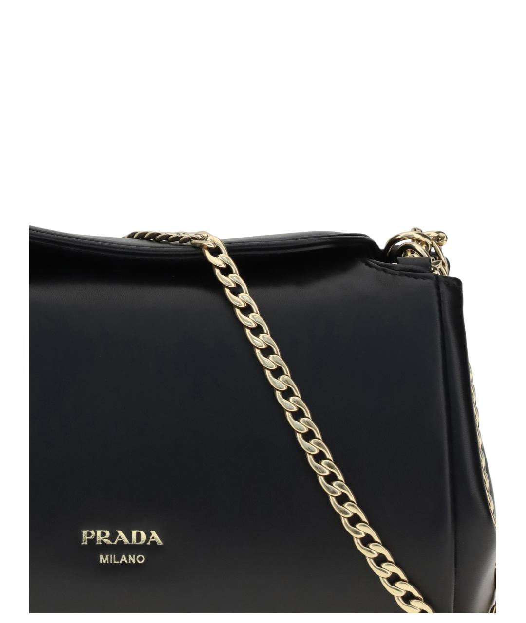 PRADA Черная кожаная сумка через плечо, фото 4