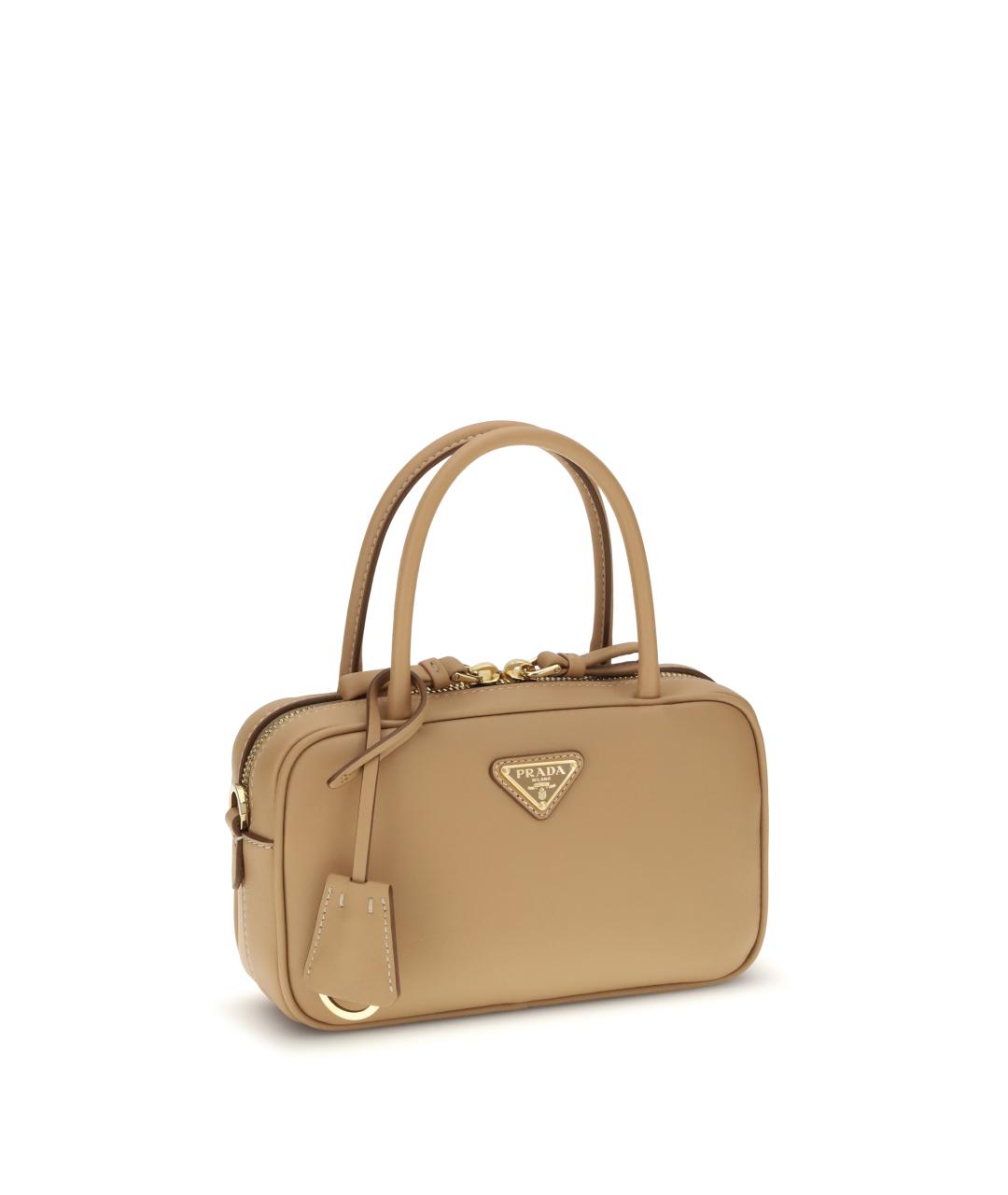 PRADA Бежевая кожаная сумка тоут, фото 2