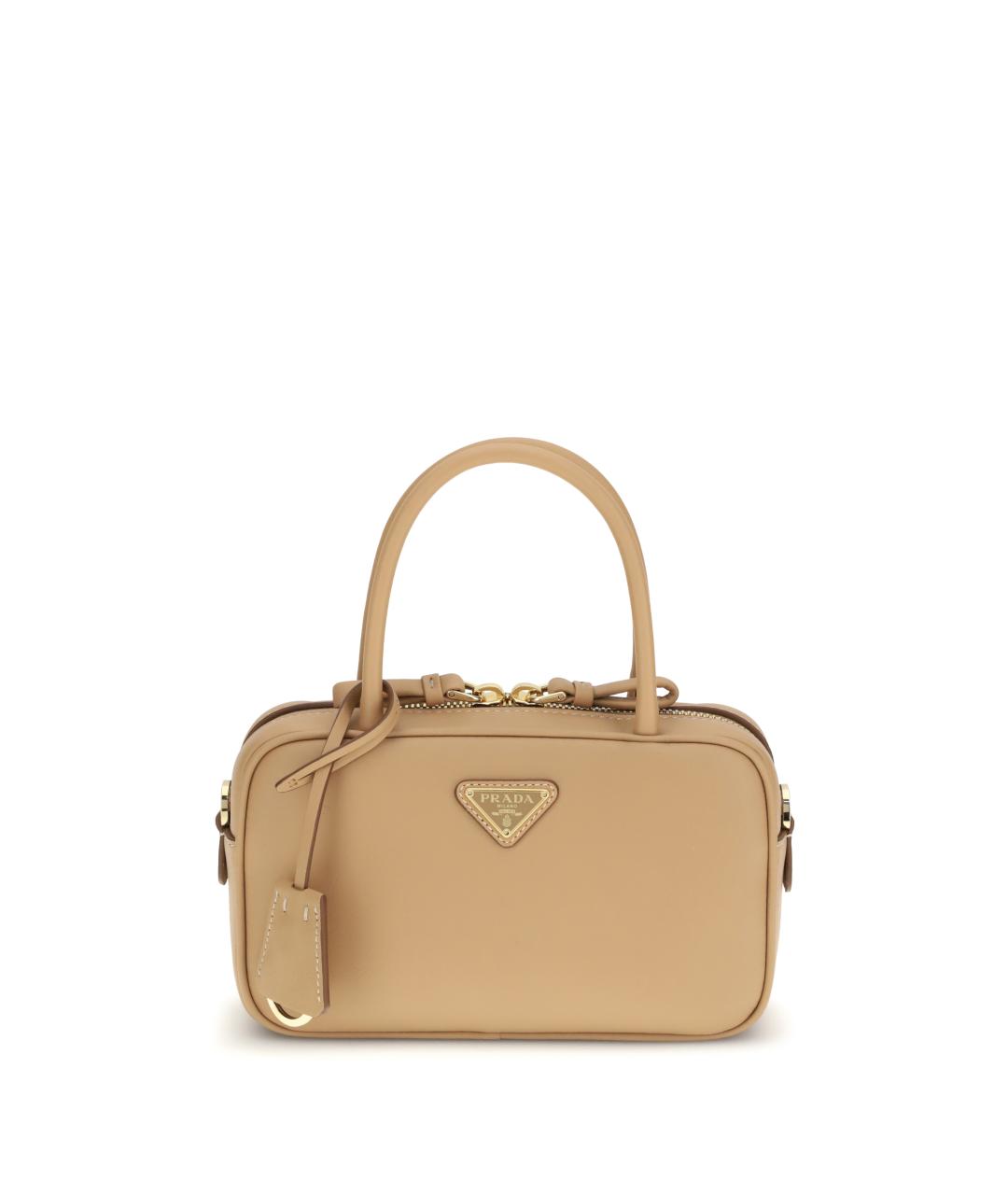 PRADA Бежевая кожаная сумка тоут, фото 1