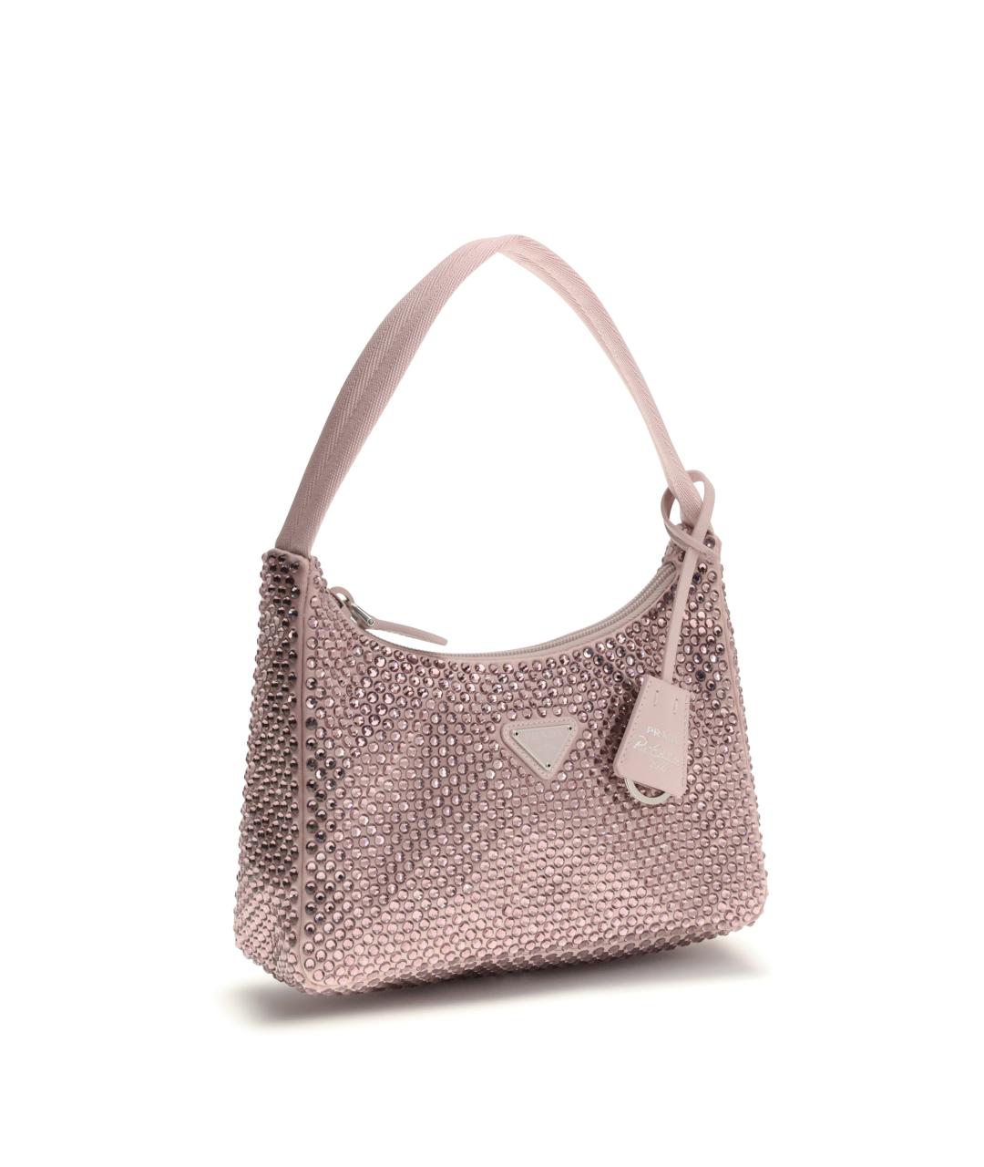 PRADA Розовая тканевая сумка с короткими ручками, фото 2