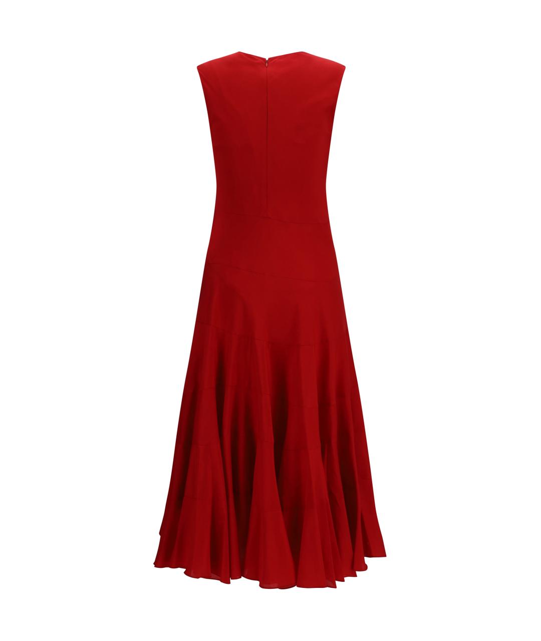 TORY BURCH Красное хлопковое повседневное платье, фото 2