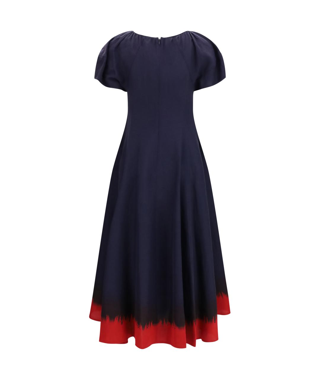 TORY BURCH Темно-синее вискозное повседневное платье, фото 2