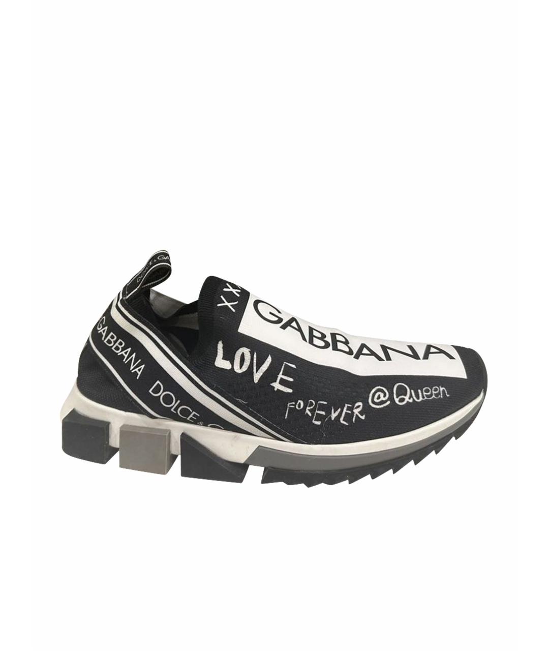 DOLCE&GABBANA Черные кроссовки, фото 1