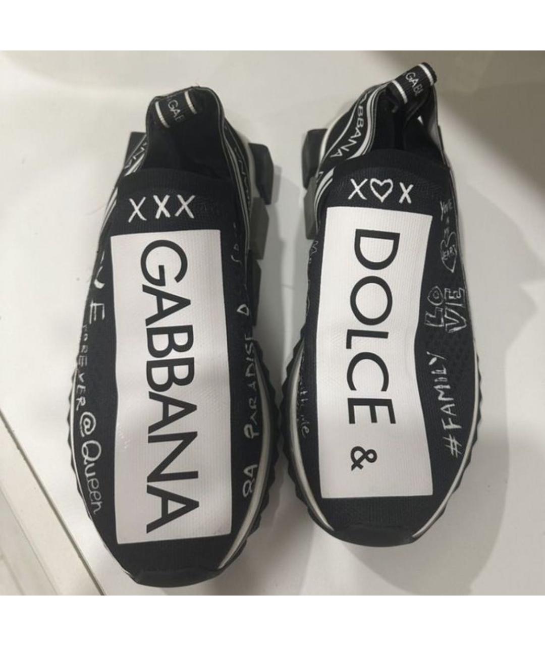 DOLCE&GABBANA Черные кроссовки, фото 2