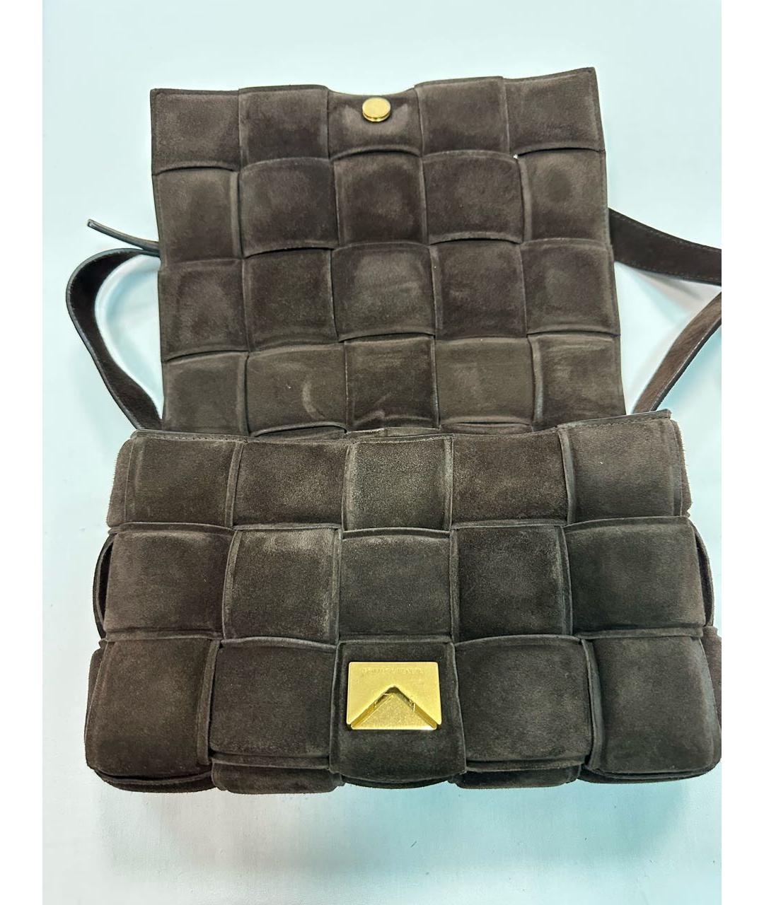 BOTTEGA VENETA Коричневая замшевая сумка через плечо, фото 2