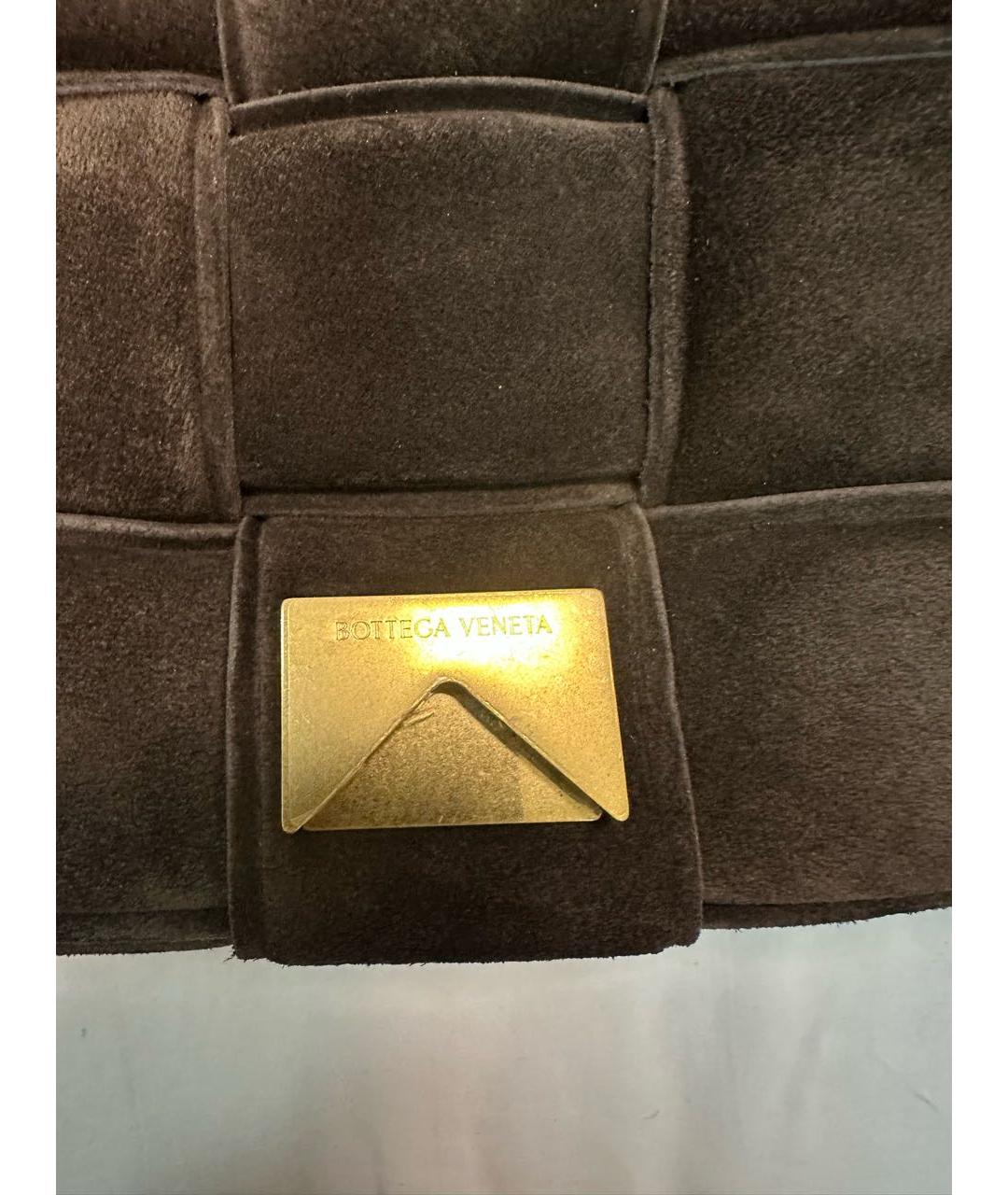 BOTTEGA VENETA Коричневая замшевая сумка через плечо, фото 3