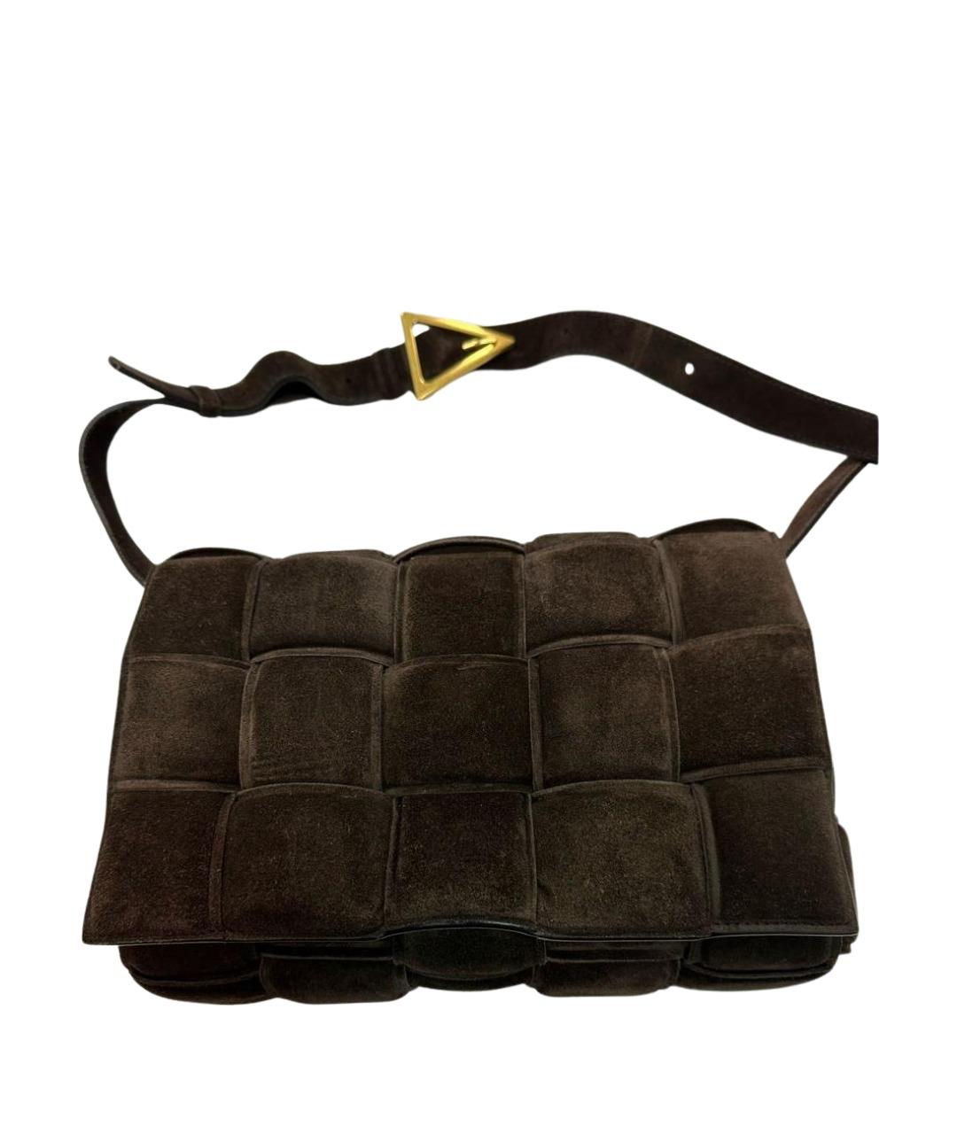 BOTTEGA VENETA Коричневая замшевая сумка через плечо, фото 1