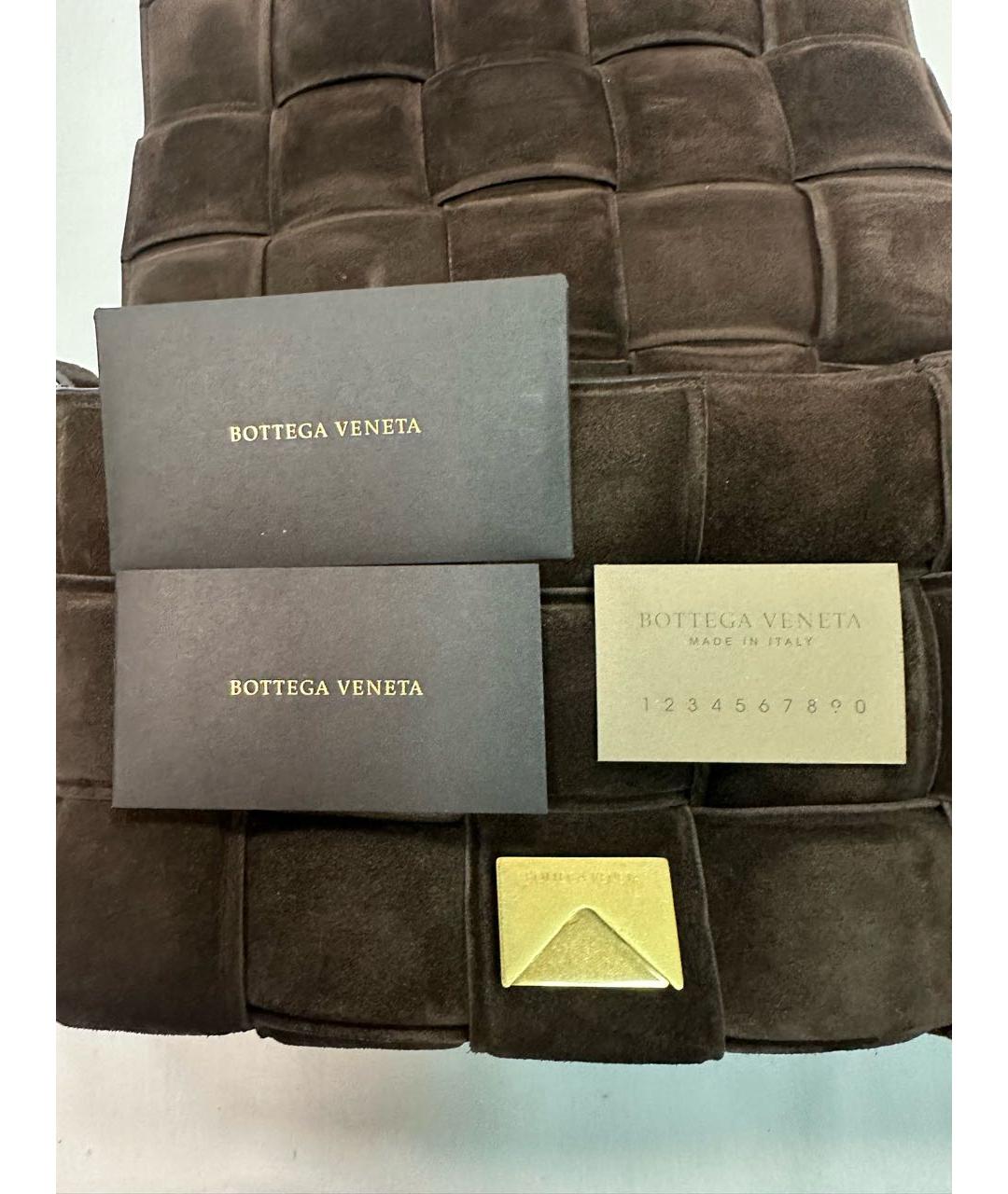 BOTTEGA VENETA Коричневая замшевая сумка через плечо, фото 4