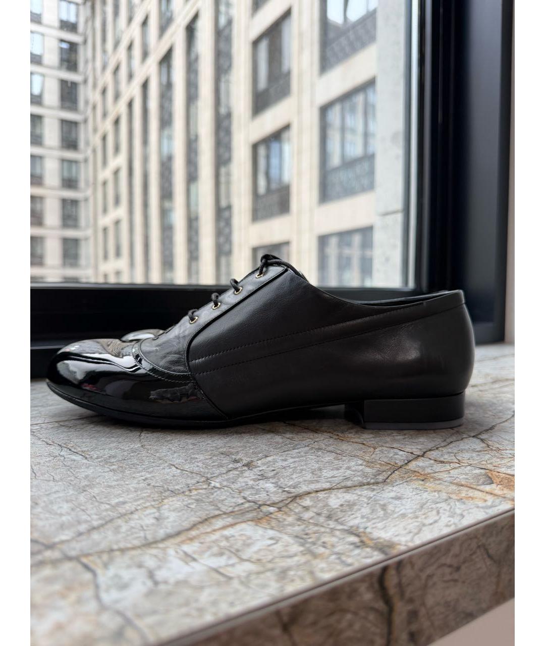 CHANEL Черные туфли из лакированной кожи, фото 8