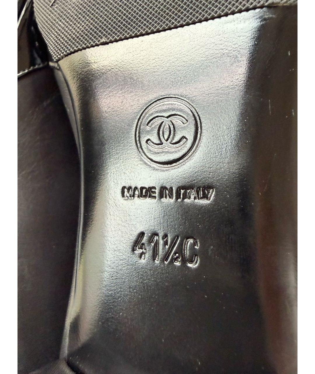 CHANEL Черные туфли из лакированной кожи, фото 6