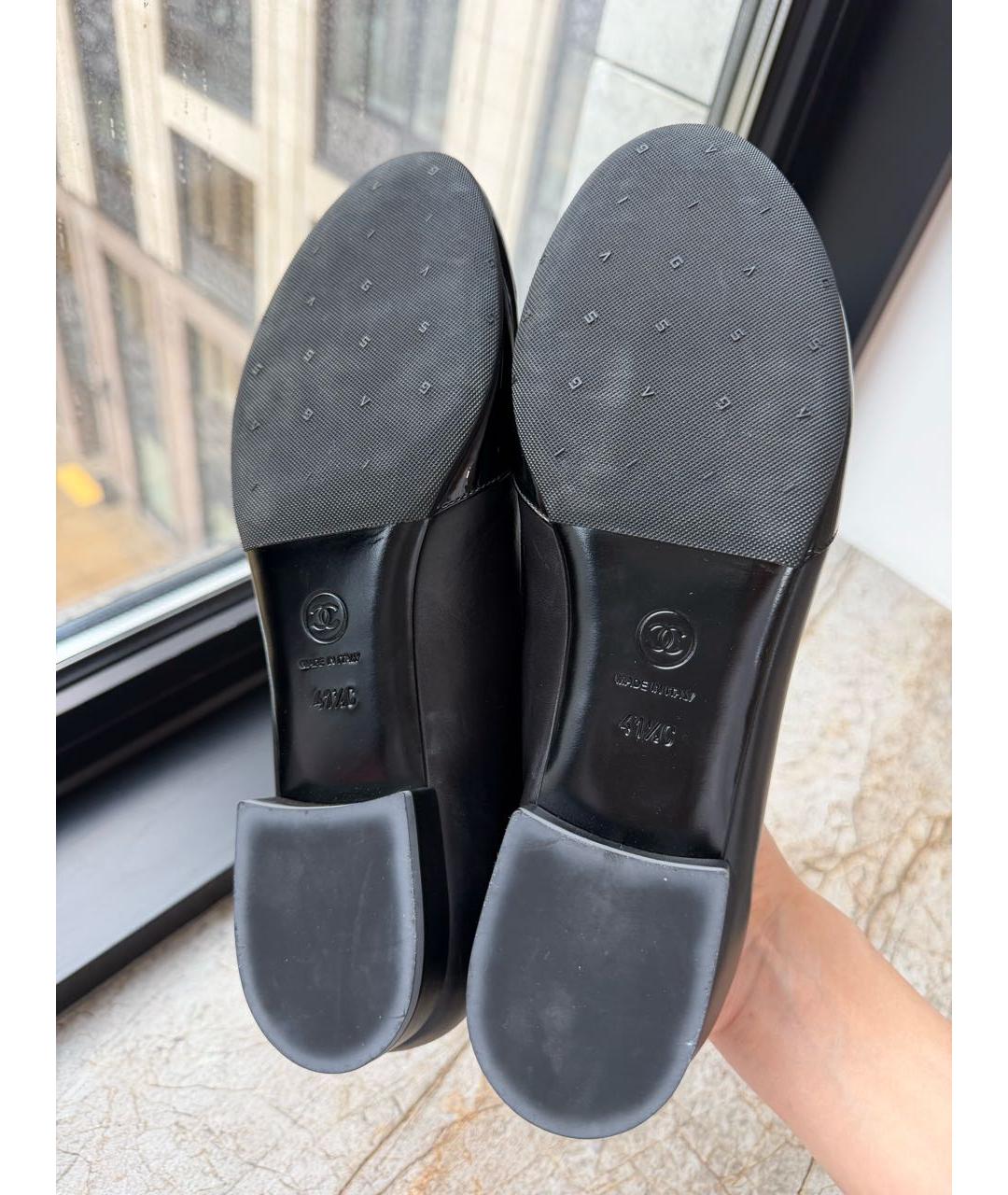 CHANEL Черные туфли из лакированной кожи, фото 5