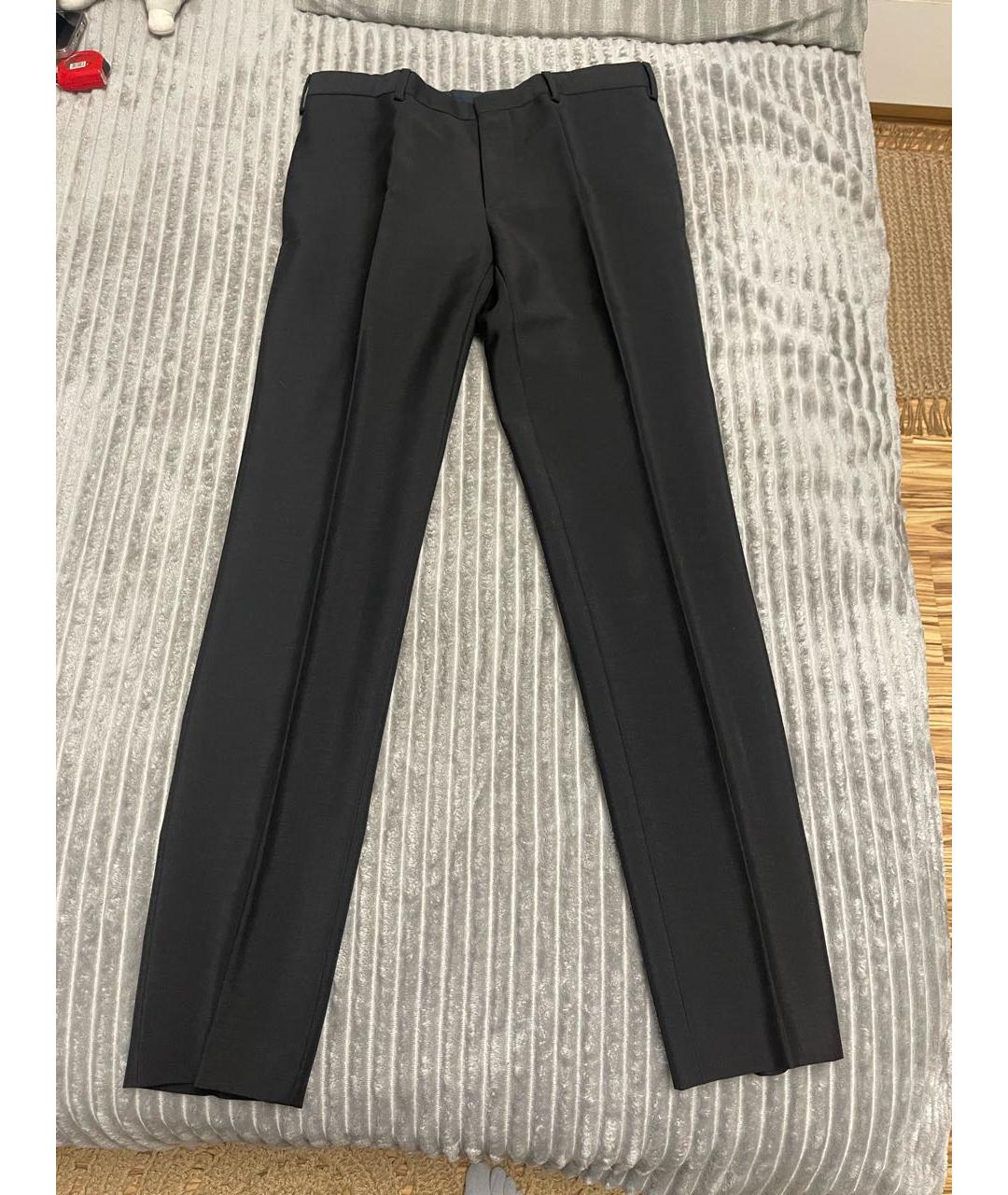 PRADA Черные хлопковые классические брюки, фото 9