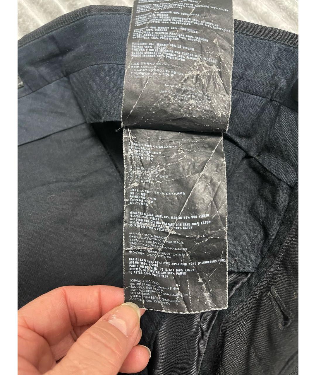 PRADA Черные хлопковые классические брюки, фото 6