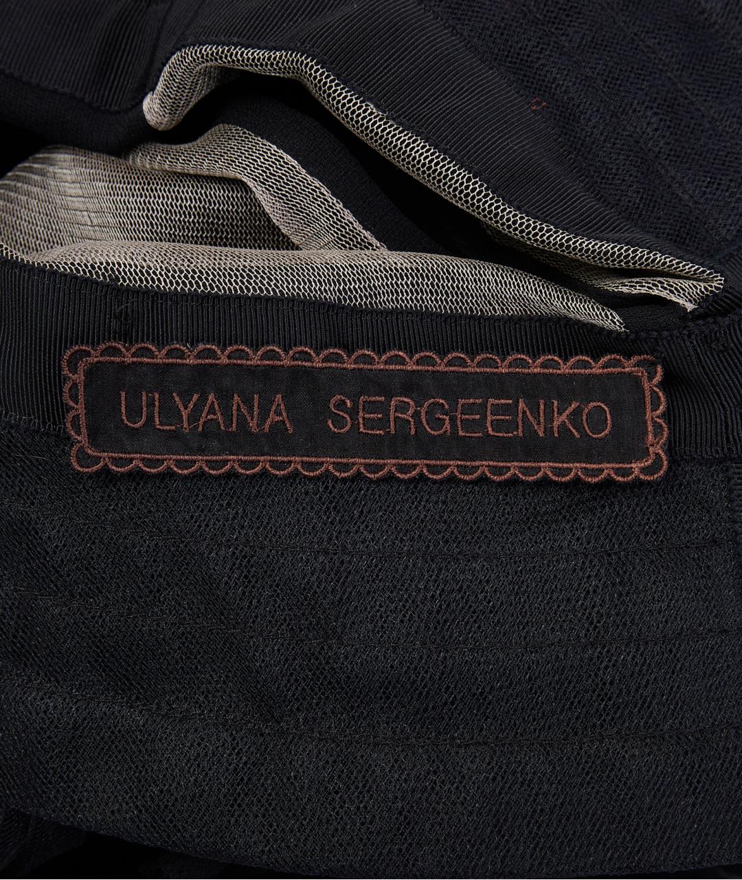 ULYANA SERGEENKO Черное шелковое вечернее платье, фото 3