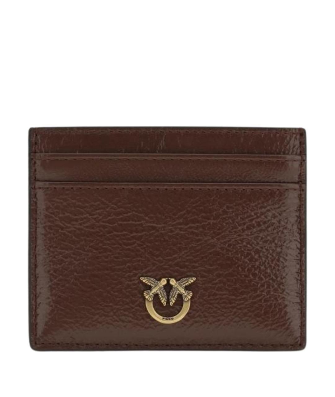 PINKO Бордовый кожаный кардхолдер, фото 1