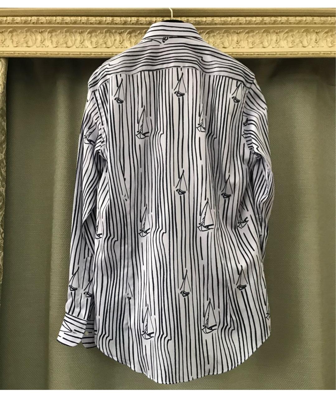 ETRO Голубая хлопковая кэжуал рубашка, фото 7